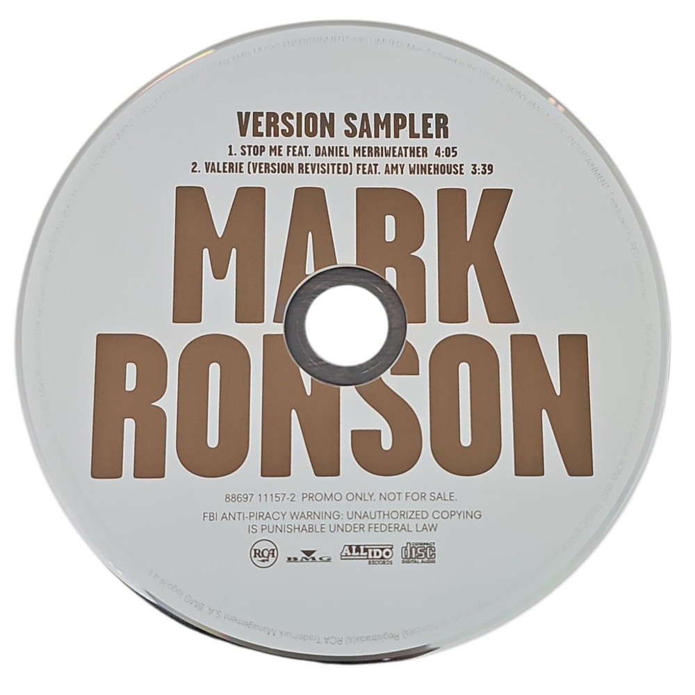 Mark Ronson – Version Sampler [2007 Promotional CD‎ Sampler] - Picture 3 of 3